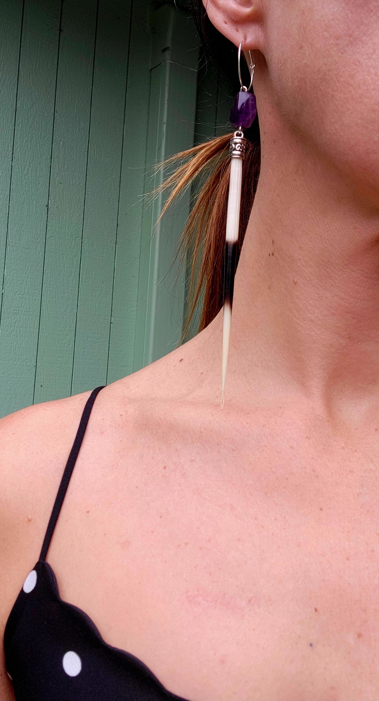 Earrings - Porcupine Quill
