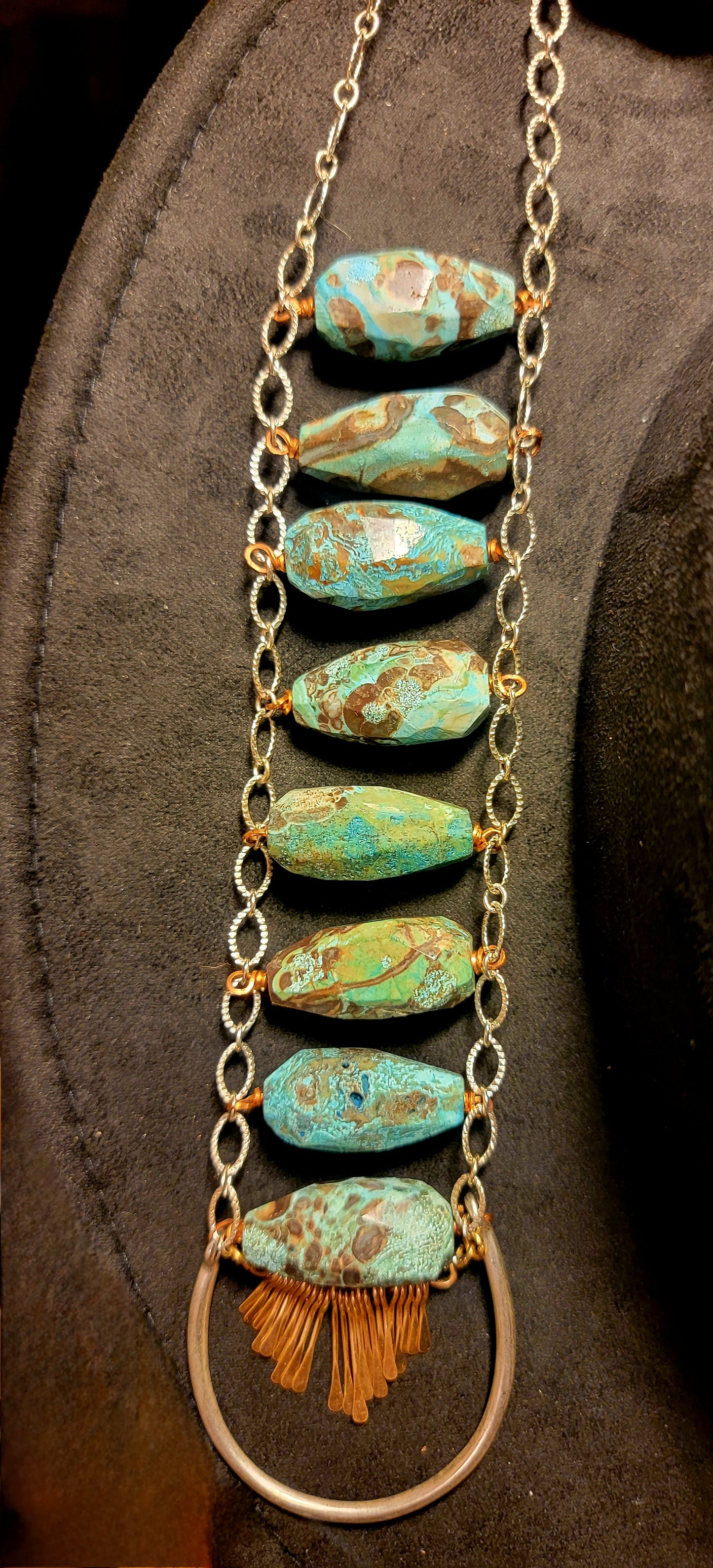 Necklace - Turquoise and mixed metals