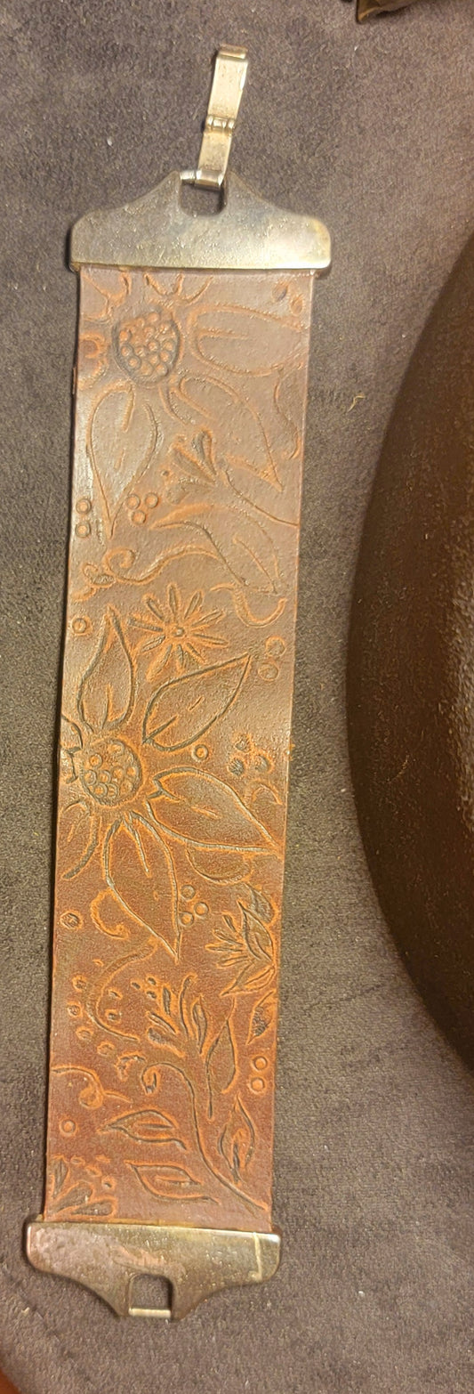 Bracelet- Leather Hand Burned