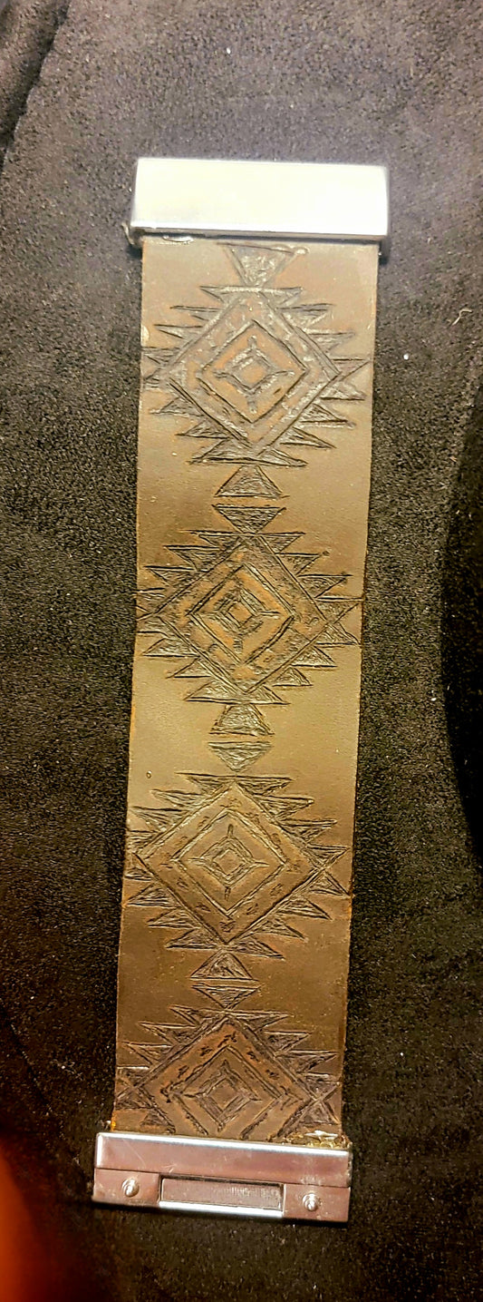 Bracelet - Leather Hand Burned
