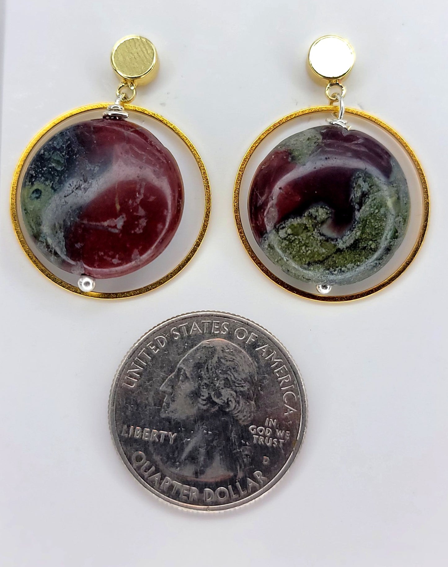 Earrings- Jasper and Mixed Netals