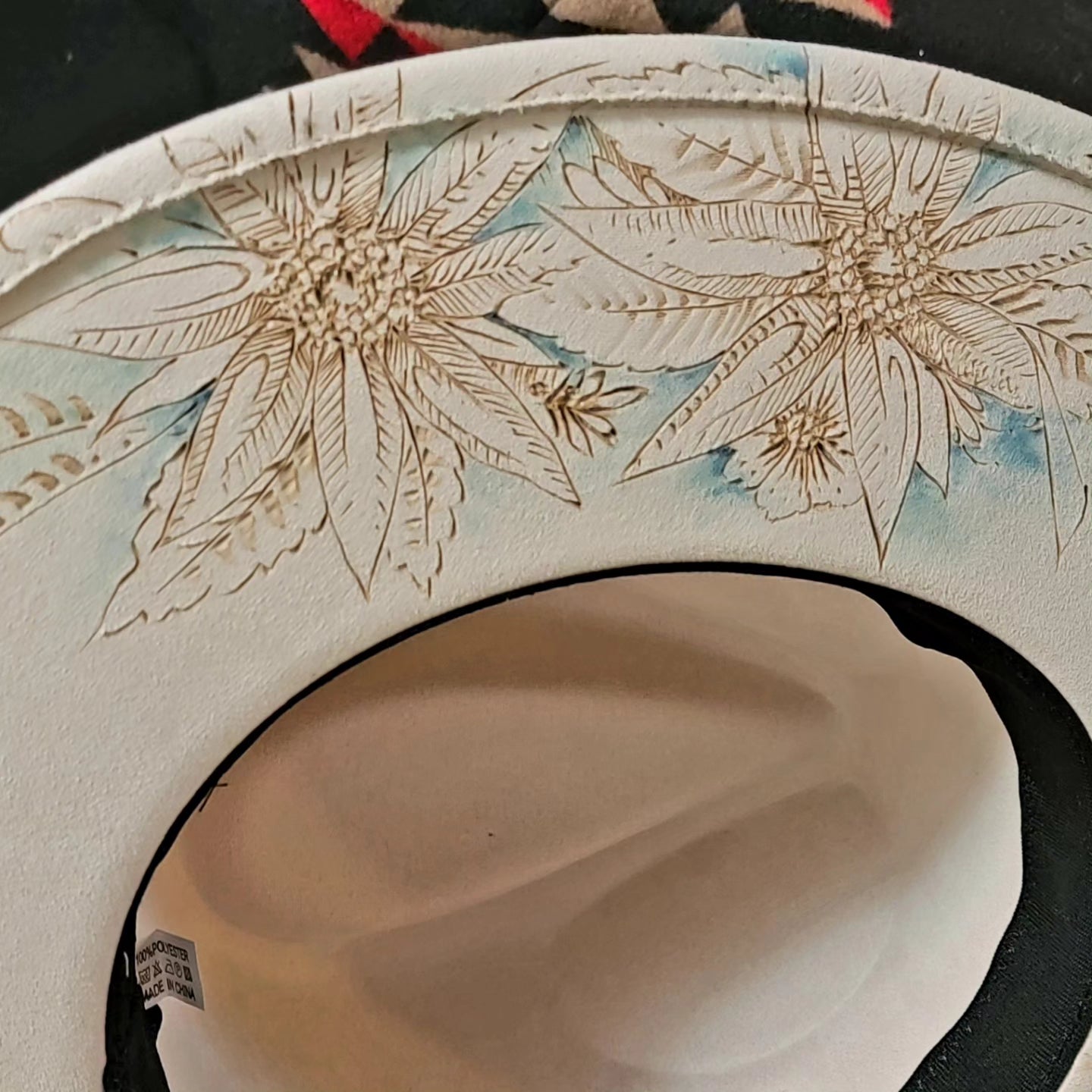 Hat- Hand Painted Felt with flowers