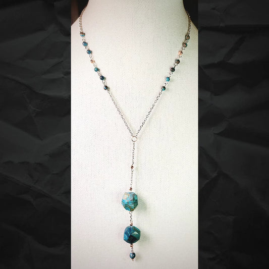 Necklace- Turquoise, Copper and Silver