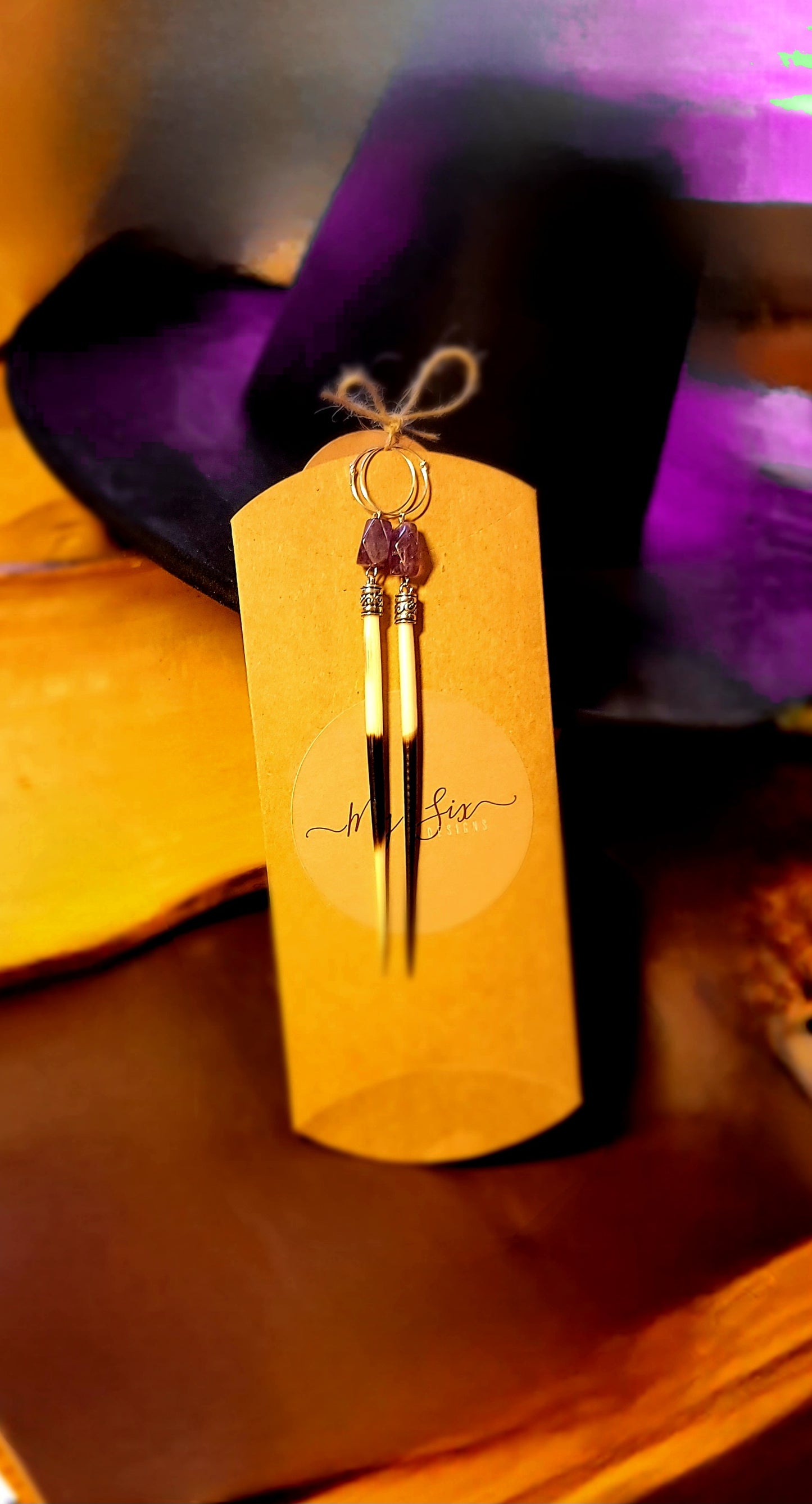 Earrings - Porcupine Quill
