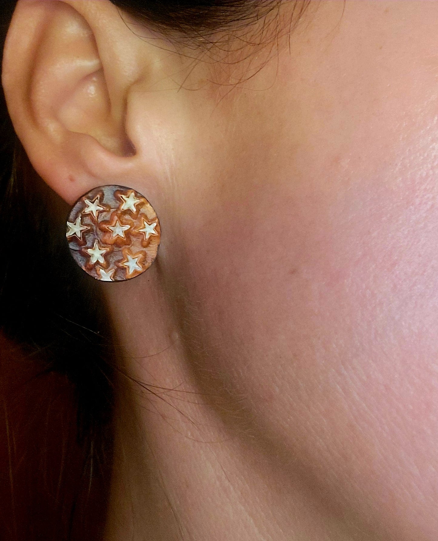 Earrings - Leather Stars